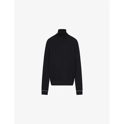 Loewe Wool Turtleneck Sweater In Black