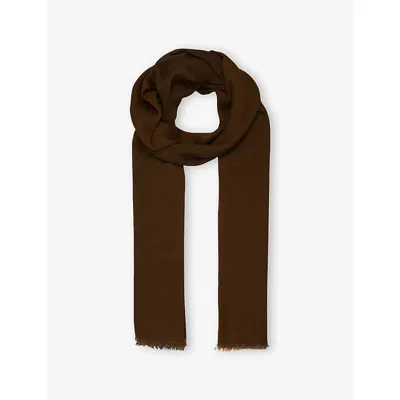 Leem Womens Yellow Ombre Print Modal Scarf In Yellow