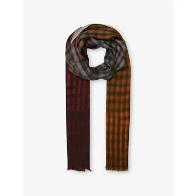 Leem Womens Pink Organic Print Modal-jersey Scarf In Pink