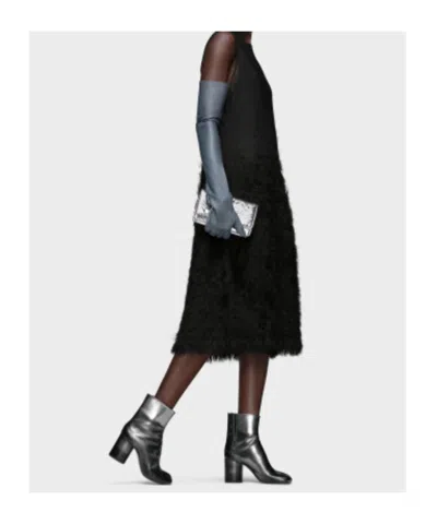 Maison Margiela Silk Retrograde Dress Sheer Detailing In Black