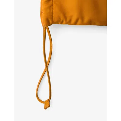 Prada Womens Orange Triangle-logo Re-nylon Pouch In Orange