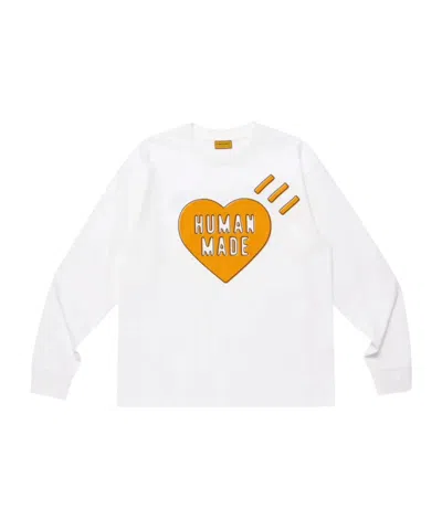 Human Made Heart-logo Long-sleeve T-shirt In White