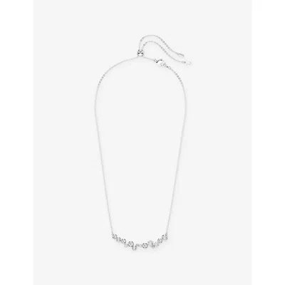 Swarovski Womens Silver Constella Rhodium-plated And Zirconia Pendant Necklace In Metallic