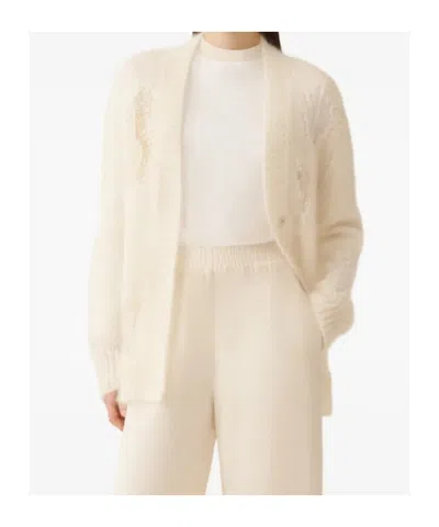 Fabiana Filippi Long-sleeved Cardigan In Neutral