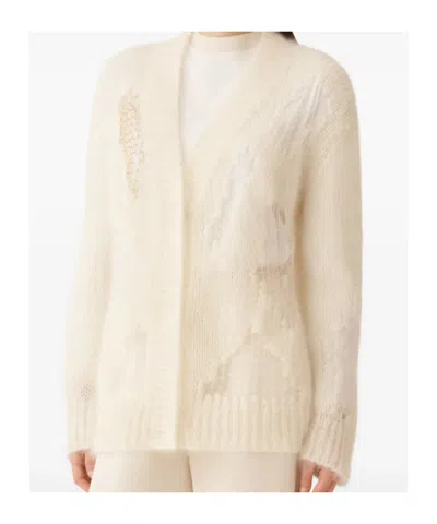 Fabiana Filippi Long-sleeved Cardigan In Neutral