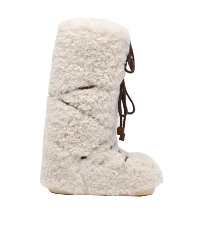 Moon Boot Icon Lace-up Snow Boots In Animal Print