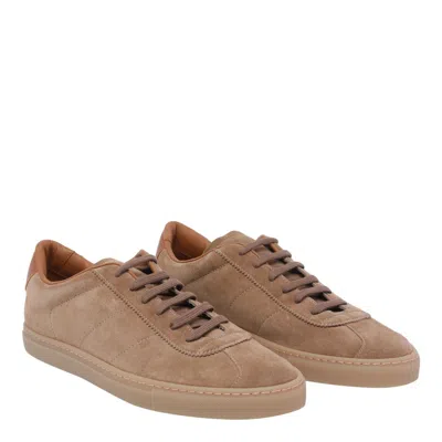 Common Projects Field Trainer Sneakers In Camel Suede In Brown