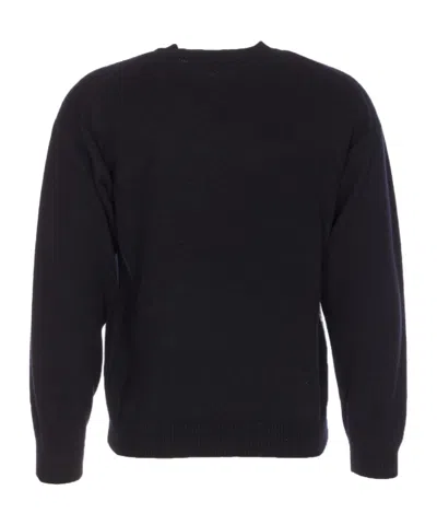 Auralee Baby Crewneck Sweater Long Sleeves In Black