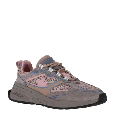 Dsquared2 Sprinter Side Maple Leaf Detailed Sneakers In Gray