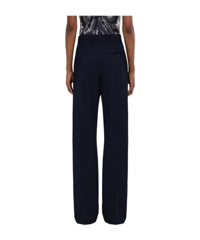 Ferragamo Cashmere Blend Tailored Trouser In Blue