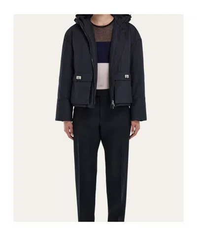 Ferragamo Padded Blouson In Blue