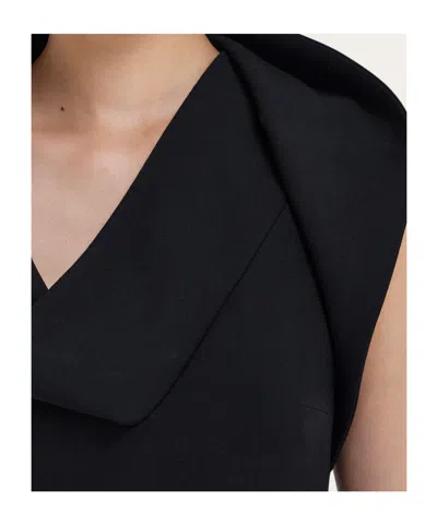 Ferragamo Asymmetric Neck Minidress In Blue