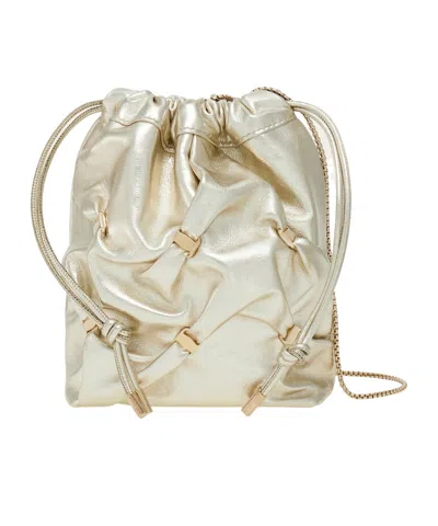 Ferragamo Mini Bucket Bag With Vara Bows In Blue