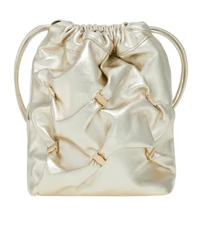 Ferragamo Mini Bucket Bag With Vara Bows In Blue