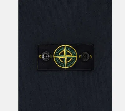 Stone Island Hooded Patch Top In Blue