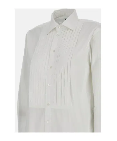 Polo Ralph Lauren Long-sleeved Curved Hem Shirt In Gray