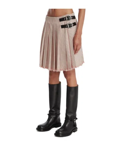 Jil Sander Pleated Midi Skirt In Brown
