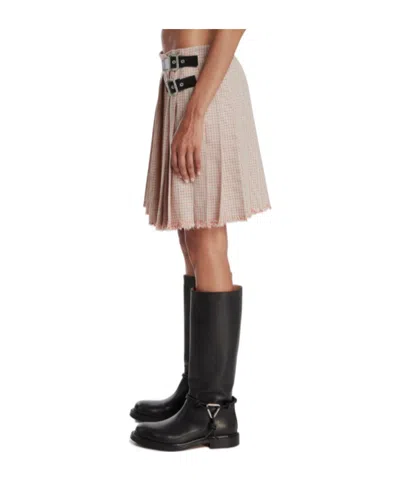 Jil Sander Pleated Midi Skirt In Brown