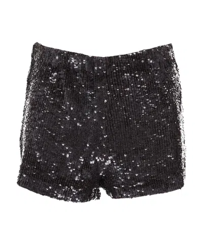 P.a.r.o.s.h Sequined Shorts In Black