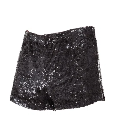 P.a.r.o.s.h Sequined Shorts In Black