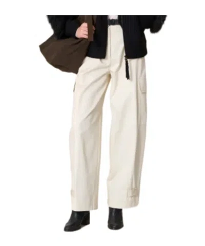 P.a.r.o.s.h Wide-leg Cargo Trousers And Pockets In White