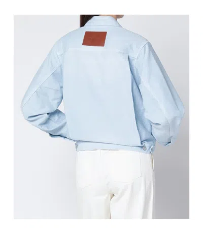 Victoria Beckham Lapel Jacket In Blue