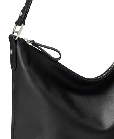 Ralph Lauren Smooth Leather Tasha Bucket Bag In Black