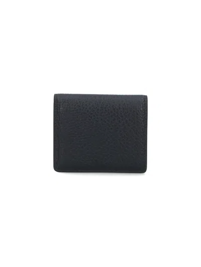Maison Margiela "four Stitches" Compact Card Holder In Black