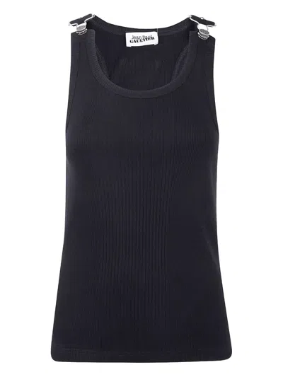 Jean Paul Gaultier Women Black Sleeveless Tank Top, Xs Luxury Tops For Women Darveys