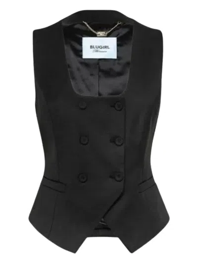 Blugirl Fresh Wool Gilet In Black