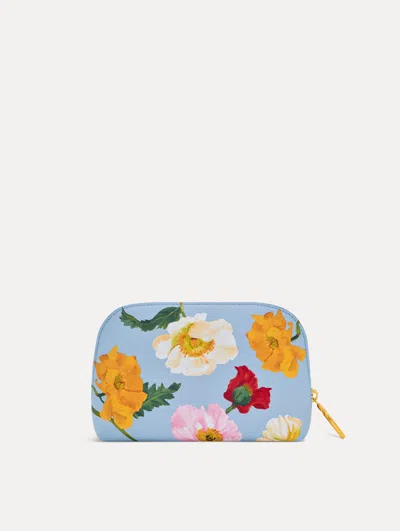 Oscar De La Renta Poppy-printed Small Cosmetic Case
