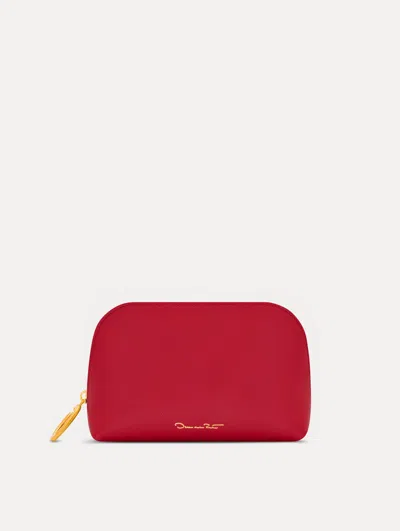 Oscar De La Renta Small Cosmetic Case In Red