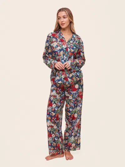 Papinelle Holly Cotton Voile Pajamas In Blue