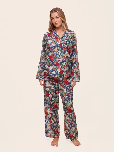 Papinelle Holly Cotton Voile Pajamas In Blue