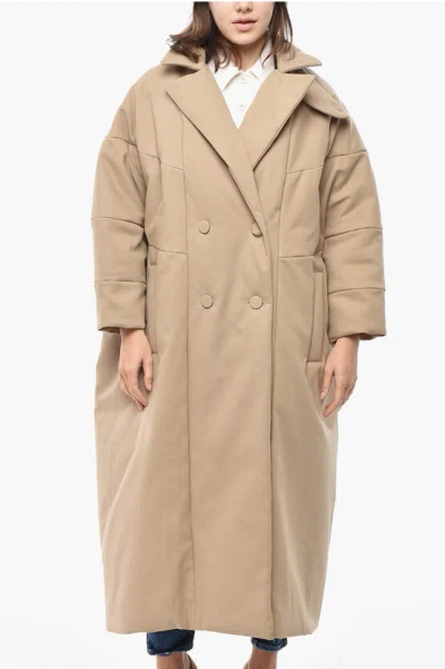 Dries Van Noten Oversized Fit Roxana Double-breasted Coat In Neutral