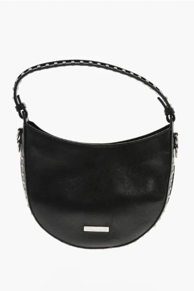Dsquared2 Leather Hobo Bag With Studs In Black