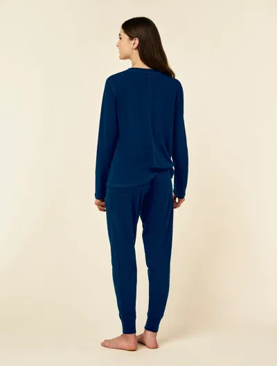 Papinelle Pia Long Sleeve Top & Jogger Set In Blue