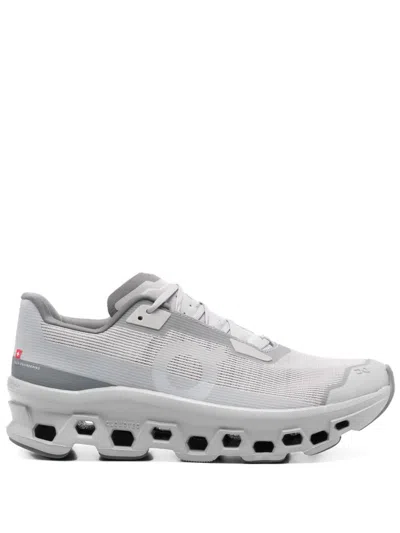 On Men Grey Lace Up Sneakers, 9.5 Luxury Sneakers For Men Darveys In Gray