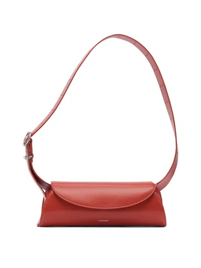 Jil Sander "cannolo" Small Shoulder Bag In Red