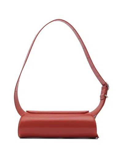 Jil Sander "cannolo" Small Shoulder Bag In Red