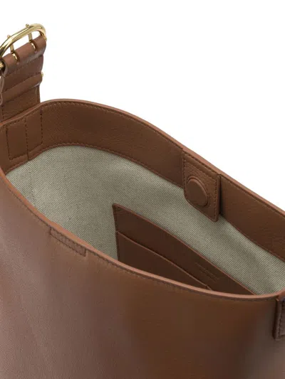 Jil Sander "cannolo" Small Shoulder Bag In Brown