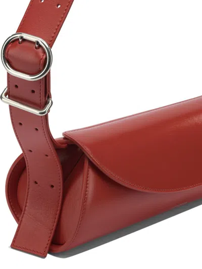 Jil Sander "cannolo" Small Shoulder Bag In Red