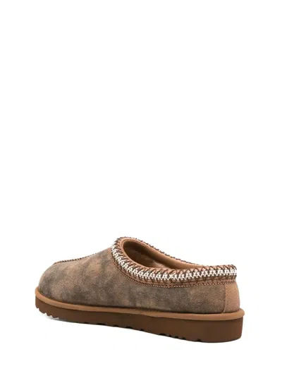 Ugg Chestnut Brown Suede Leather Tasman Ii Slippers In Green