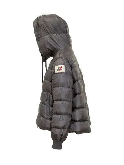 After Label Hooded Down Jacket In Gray