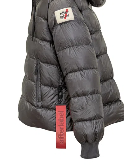 After Label Hooded Down Jacket In Gray