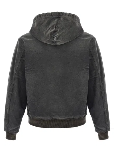 Auralee Hooded Parka In Black