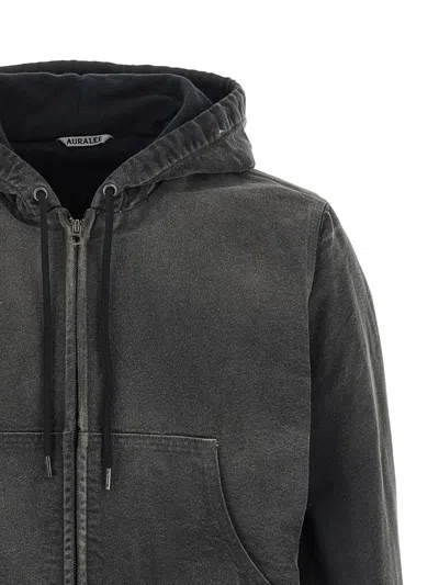 Auralee Hooded Parka In Black