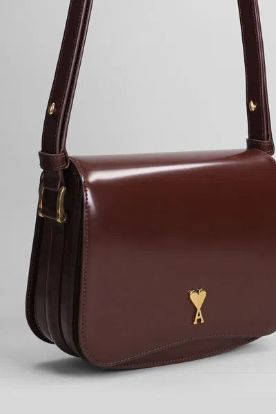 Ami Alexandre Mattiussi Ami Paris Paris Bag Shoulder Bag In Burgundy