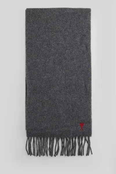 Ami Alexandre Mattiussi Ami Paris Scarve In Gray
