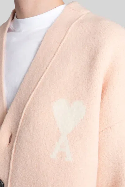 Ami Alexandre Mattiussi Ami Paris Cardigan In Pink